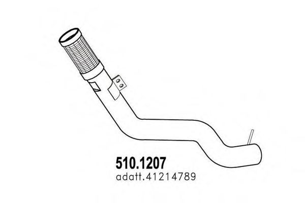 Труба выхлопного газа ASSO 510.1207