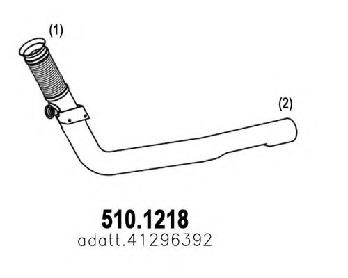 Труба выхлопного газа ASSO 510.1218