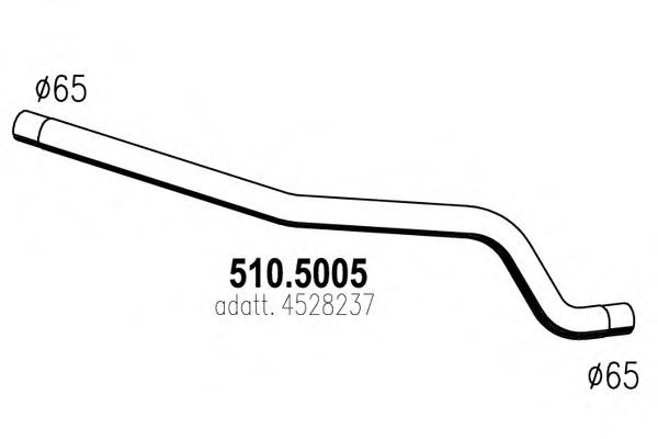 Труба выхлопного газа IMASAF 753904