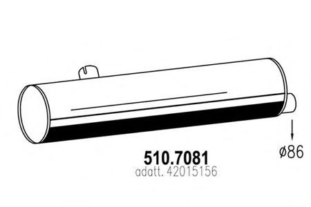 Средний / конечный глушитель ОГ ASSO 510.7081