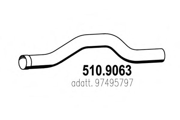 Труба выхлопного газа ASSO 510.9063