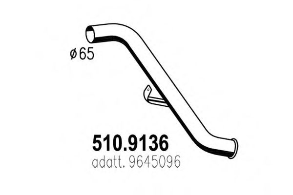 Труба выхлопного газа ASSO 510.9136