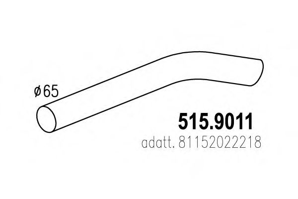 Труба выхлопного газа ASSO 515.9011