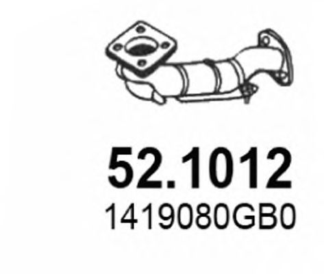 Труба выхлопного газа ASSO 52.1012