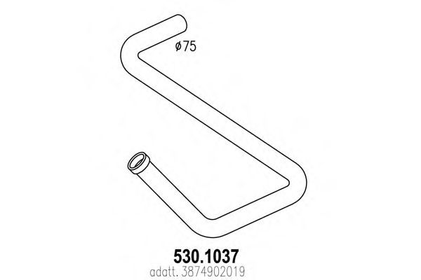 Труба выхлопного газа DINEX 50183