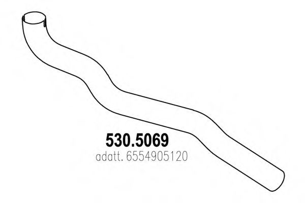 Труба выхлопного газа ASSO 530.5069