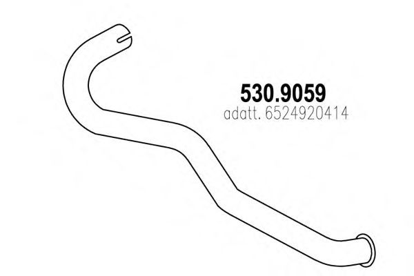 Труба выхлопного газа ASSO 530.9059