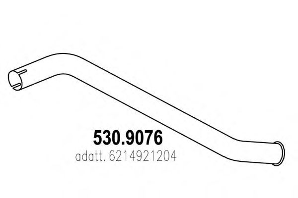 Труба выхлопного газа ASSO 530.9076
