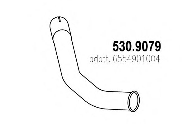 Труба выхлопного газа ASSO 530.9079