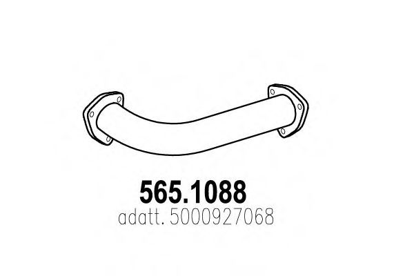 Труба выхлопного газа ASSO 565.1088