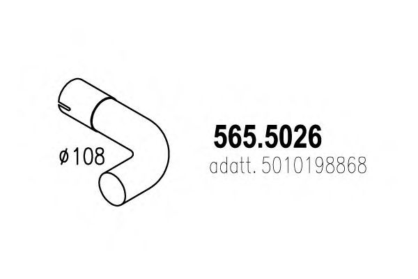 Труба выхлопного газа DINEX 64292