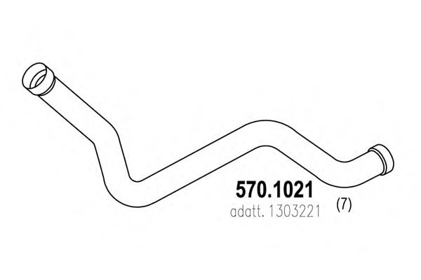Труба выхлопного газа ASSO 570.1021