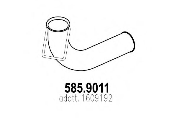 Труба выхлопного газа ASSO 585.9011