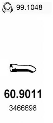 Труба выхлопного газа ASSO 60.9011