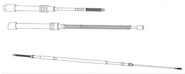 Трос, стояночная тормозная система CEF VW02211
