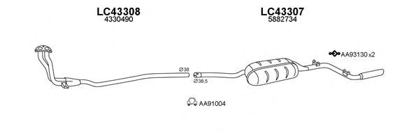 Система выпуска ОГ VENEPORTE 430095