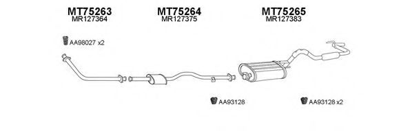 Система выпуска ОГ VENEPORTE 750003