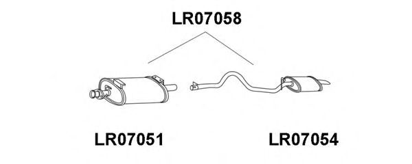 Глушитель выхлопных газов конечный VENEPORTE LR07058