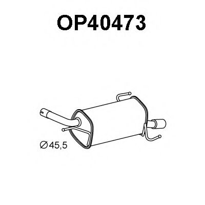 Глушитель выхлопных газов конечный VENEPORTE OP40473