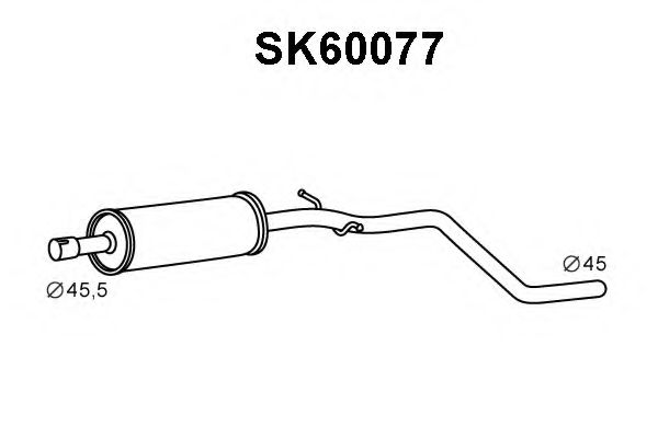 Предглушитель выхлопных газов VENEPORTE SK60077