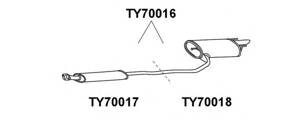 Предглушитель выхлопных газов VENEPORTE TY70017