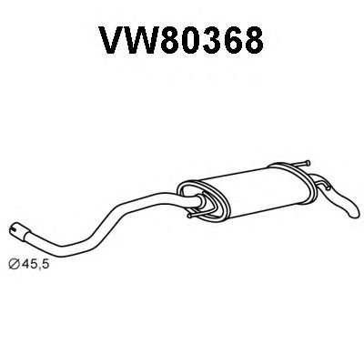 Глушитель выхлопных газов конечный VENEPORTE VW80368