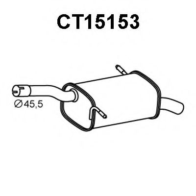 Глушитель выхлопных газов конечный VENEPORTE CT15153