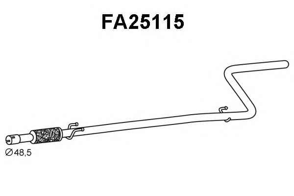 Труба выхлопного газа VENEPORTE FA25115
