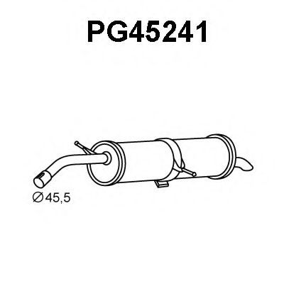 Глушитель выхлопных газов конечный VENEPORTE PG45241