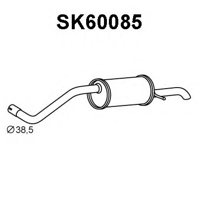 Глушитель выхлопных газов конечный VENEPORTE SK60085