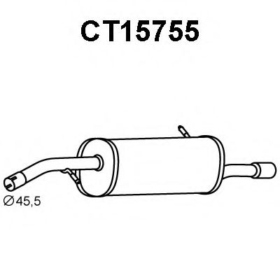 Глушитель выхлопных газов конечный VENEPORTE CT15755