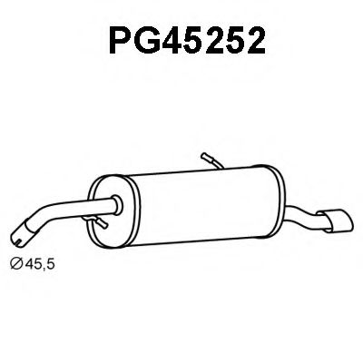 Глушитель выхлопных газов конечный VENEPORTE PG45252