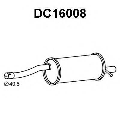 Глушитель выхлопных газов конечный VENEPORTE DC16008