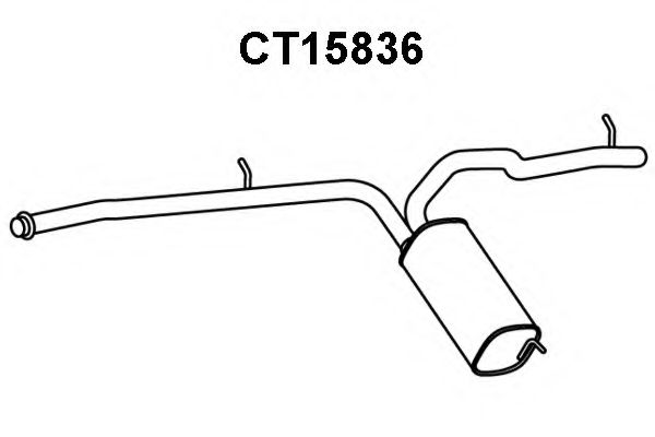 Глушитель выхлопных газов конечный VENEPORTE CT15836