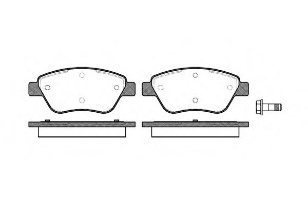 Комплект тормозных колодок, дисковый тормоз WOKING P9583.10