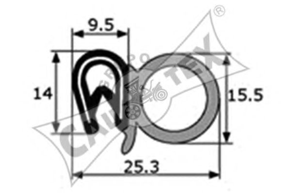 Уплотнение двери CAUTEX 011008