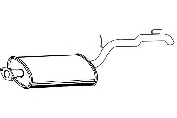 Глушитель выхлопных газов конечный FENNO 1636