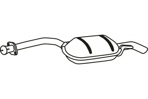 Средний глушитель выхлопных газов FENNO P3627