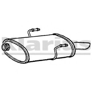 Глушитель выхлопных газов конечный KLARIUS 210491