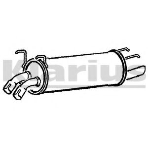 Глушитель выхлопных газов конечный KLARIUS 220454