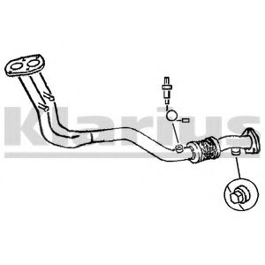 Труба выхлопного газа KLARIUS 301123