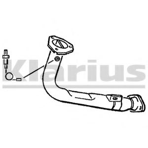 Труба выхлопного газа KLARIUS 301186