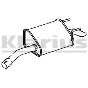 Глушитель выхлопных газов конечный KLARIUS 210817