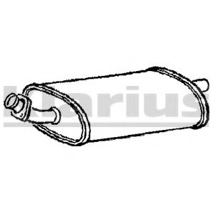 Средний глушитель выхлопных газов WALKER 21518