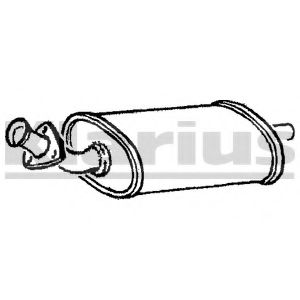 Средний глушитель выхлопных газов KLARIUS AN622V