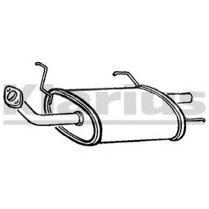 Глушитель выхлопных газов конечный KLARIUS DN316T