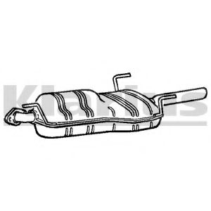 Глушитель выхлопных газов конечный KLARIUS GM280P