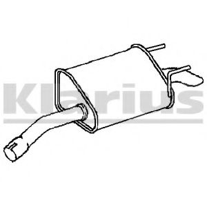 Глушитель выхлопных газов конечный KLARIUS GM476C