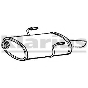 Глушитель выхлопных газов конечный KLARIUS PG460W