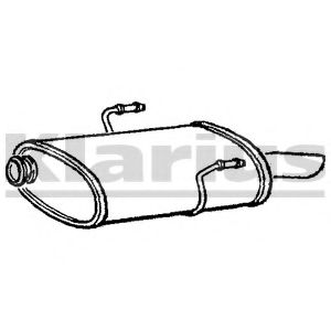 Глушитель выхлопных газов конечный KLARIUS PG462T